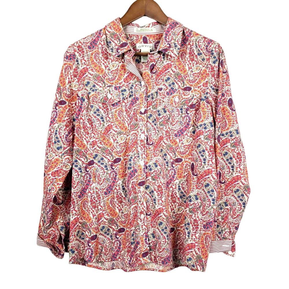 Orvis Paisley Button Up Shirt - 10